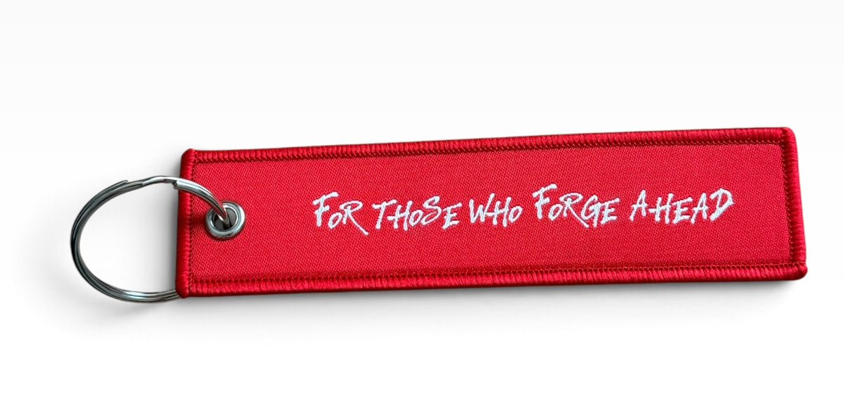 Forged by 5 Keychain - Red Jet Tag